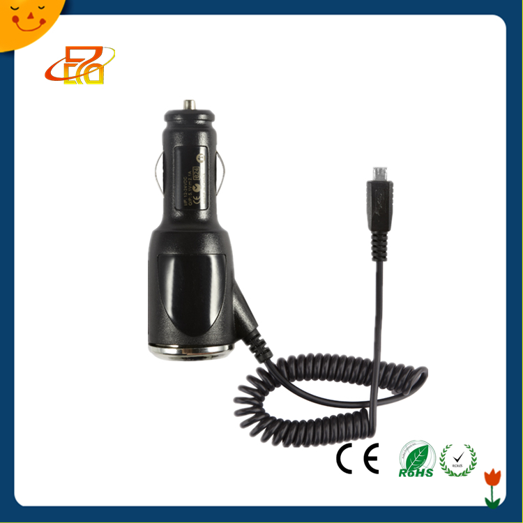 Factory Direct Car Charger with Spring Line for i7/6/5, Android Mobile Phone device