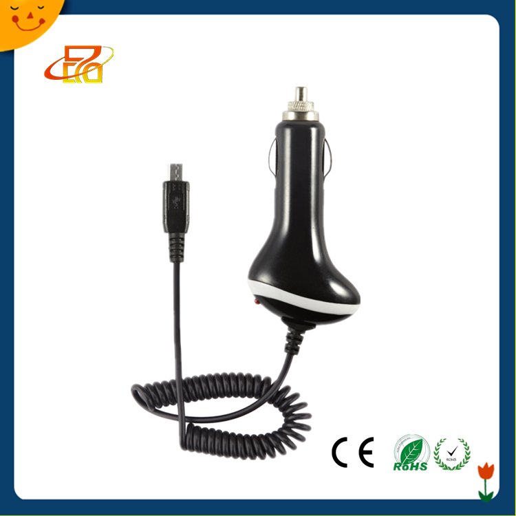 Mini 5 pin 5 V GPS Navigation car charger with power line car charger adapter