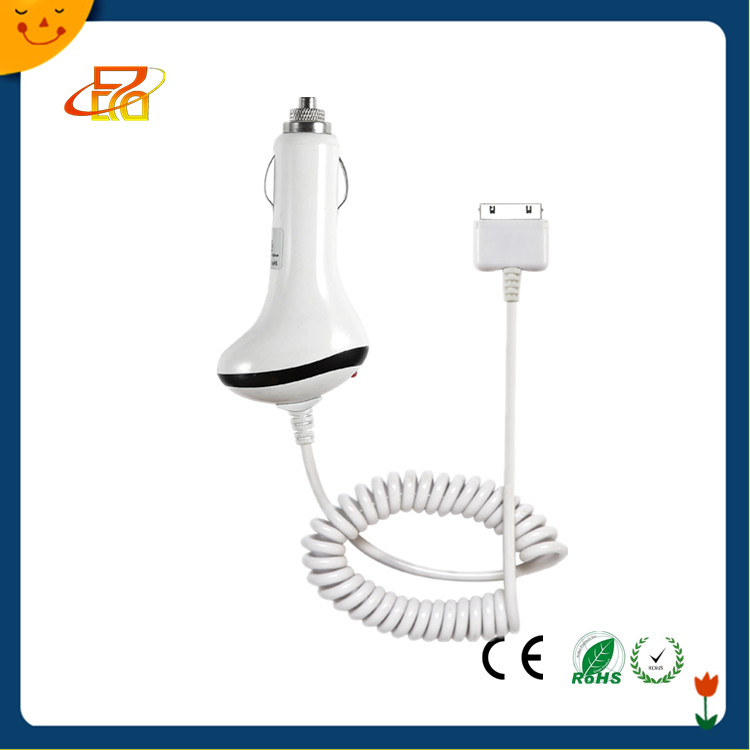 Fashionable mini car charger usb car charger with line for iphone 5 6s