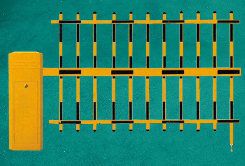 三栏栅栏防护道闸，双层栅栏道闸机安装