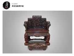买价格超值的大红酸枝荷花宝座二件套，首要选择四君子|新款大红酸枝荷花宝座二件套莆田大红酸枝家具莆田红木家具
