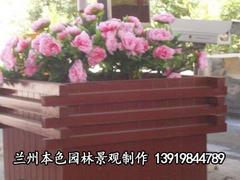 西宁防腐木花箱批发商：价位合理的防腐木花箱本色园林供应