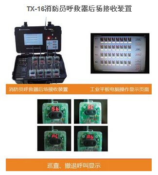 消防员呼救器后场接收装置  TX-16型