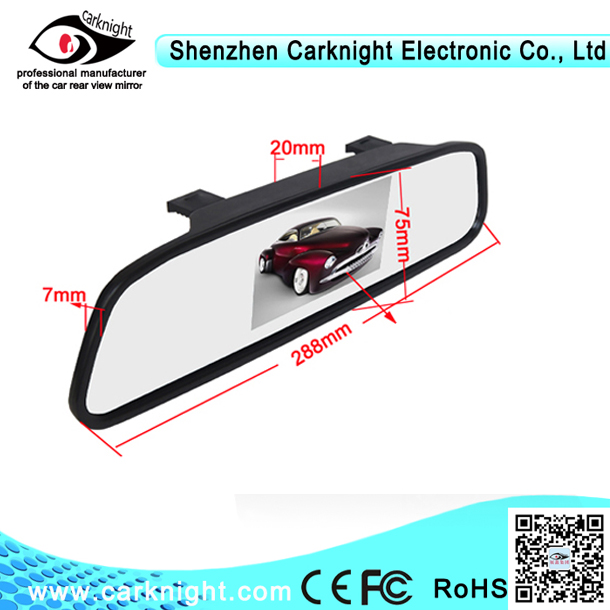 畅销品牌“展鑫”4.3寸后视镜显示器，倒车后视镜，2路视频后视镜