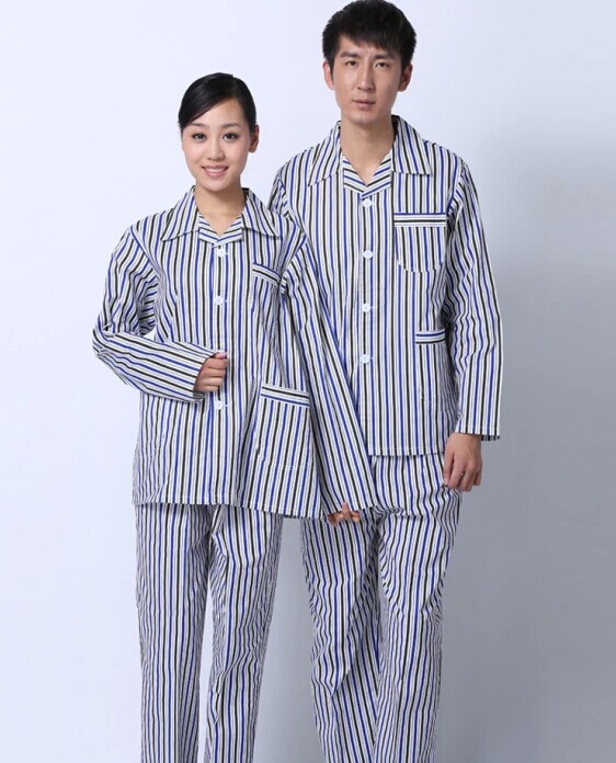 龐哲病號(hào)服藍(lán)白條套裝 病號(hào)服定做 醫(yī)護(hù)病號(hào)服定制 醫(yī)生白大褂