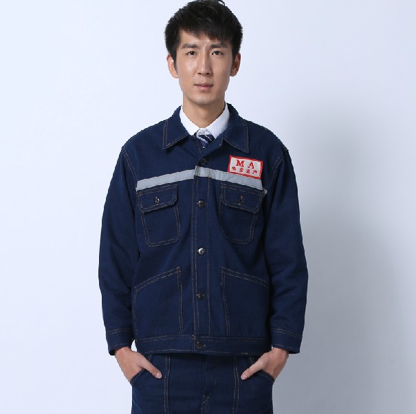 庞哲纯棉牛仔加厚劳保工作服套装定制批发 厂服工作服劳保服定做