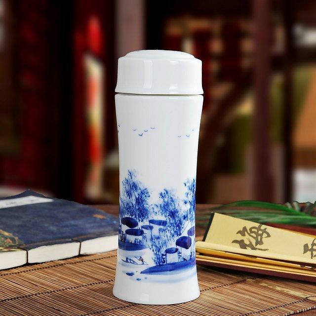 陶瓷保溫杯，景德鎮(zhèn)保溫杯價格，瓷器保溫杯原始圖片2
