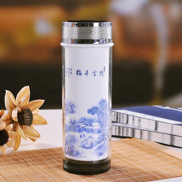 年會(huì)禮品保溫杯定做，景德鎮(zhèn)陶瓷保溫杯，批發(fā)禮品保溫杯廠原始圖片3
