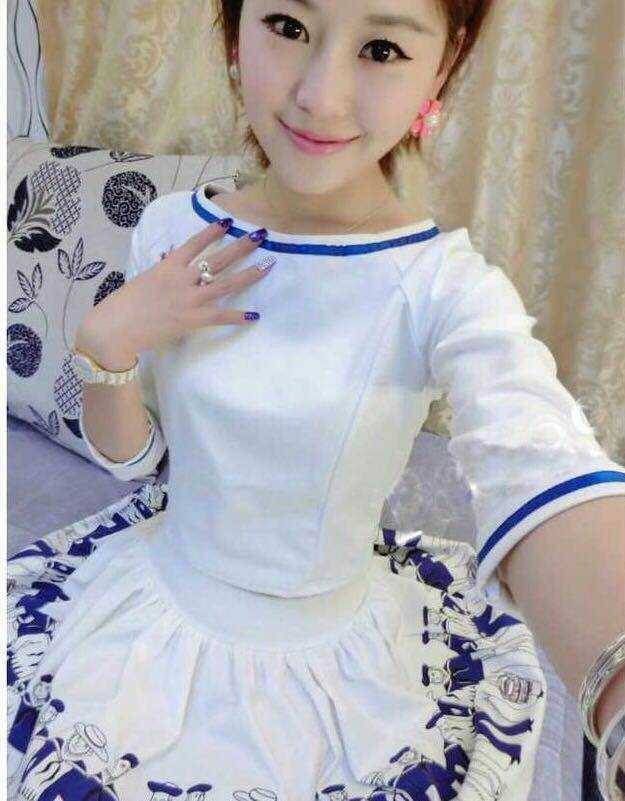 新款印花兩件套小清新休閑套裝運動服原始圖片2