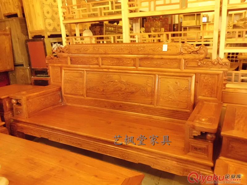 廠家直銷/實木家具/榫卯結(jié)構(gòu)家具/原生態(tài)家具/財源滾滾沙發(fā)六件套YFTH0028原始圖片3