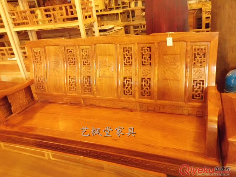 廠家直銷/實木家具/榫卯結構家具/原生態(tài)家具萬字沙發(fā)（六件套）YFTH0023原始圖片2