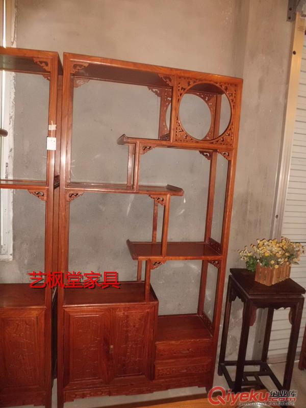 廠家直銷/實木家具/榫卯結(jié)構(gòu)家具/原生態(tài)家具海棠博古架YFTH0041原始圖片2