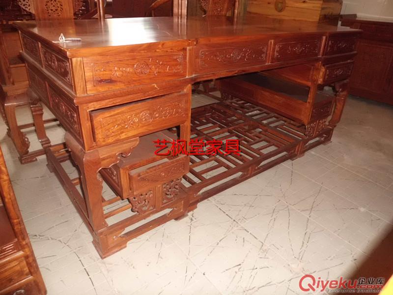 廠家直銷/實木家具/榫卯結構家具/原生態家具/彎角辦公臺YFTH0045