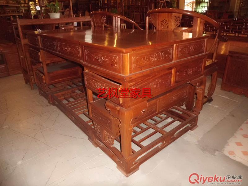 廠家直銷/實木家具/榫卯結構家具/原生態家具/彎角辦公臺YFTH0045