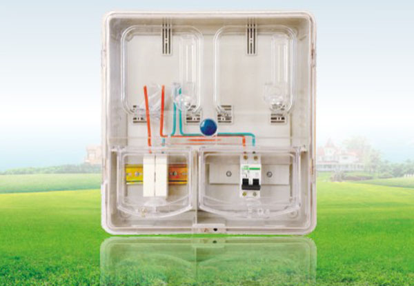 單相電表箱二戶機(jī)械式玻璃鋼電表箱雙開門