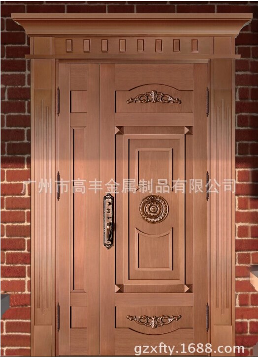 廣東酒店銅門(mén)、銅雕花門(mén)、銅鍛打門(mén)原始圖片2