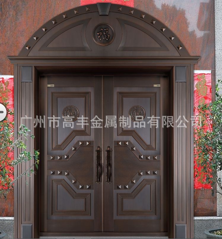 廣東酒店銅門、銅雕花門、銅鍛打門原始圖片3