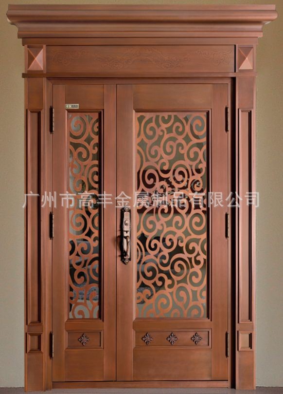 廣東酒店銅門(mén)、銅雕花門(mén)、銅鍛打門(mén)原始圖片3