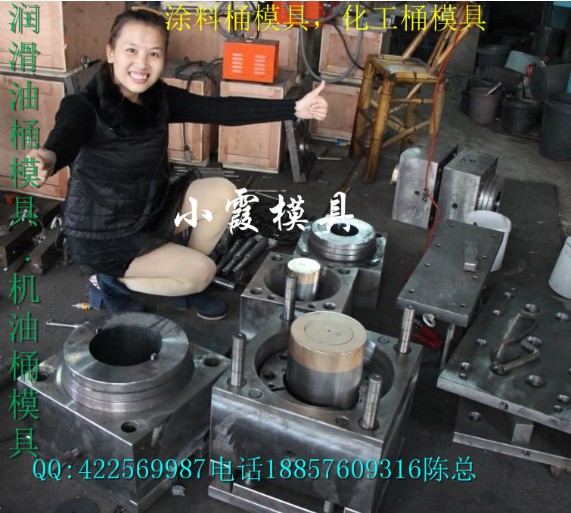 制造塑膠潤滑油桶模具廠家，黃巖5升機(jī)油桶模具報(bào)價(jià) 制造油漆桶模具加工原始圖片3