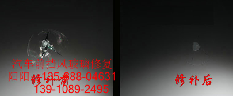 鄭州汽車玻璃修復 來非杰 汽車玻璃可修復裂紋標本