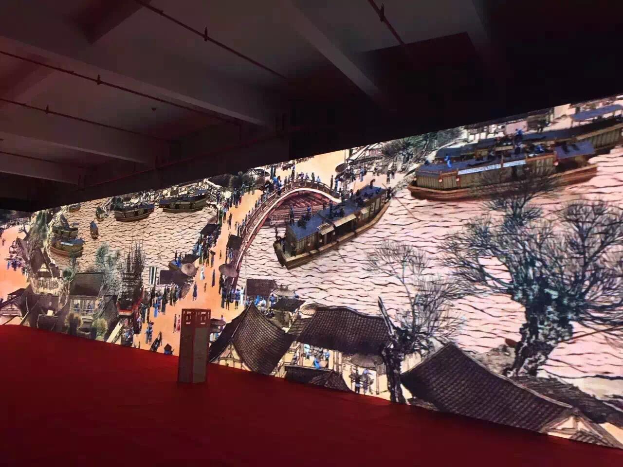 合肥3D動態展覽清明上河圖租賃，清明上河圖畫展道具出租