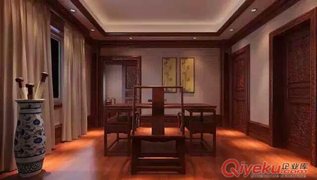 中式古建裝修，仿古家居裝潢設(shè)計，家庭庭院仿古裝修承建原始圖片2