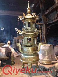 廠家制作鐵銅二層寶鼎定做1.2*3.5規(guī)格銅鐵二層寶鼎香爐