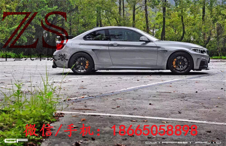 寶馬2系 F22 M235i 220 218 M套件改裝Manhart款寬體大包圍前杠碳纖維尾翼排氣管原始圖片2