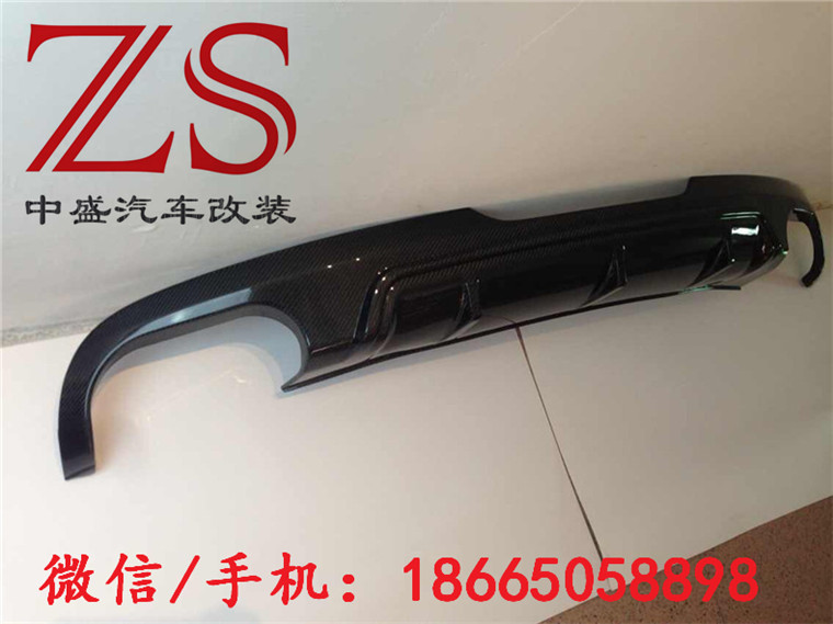 奧迪TT TTS改裝碳纖維四出尾唇后唇后擾流排氣管碳纖維尾翼