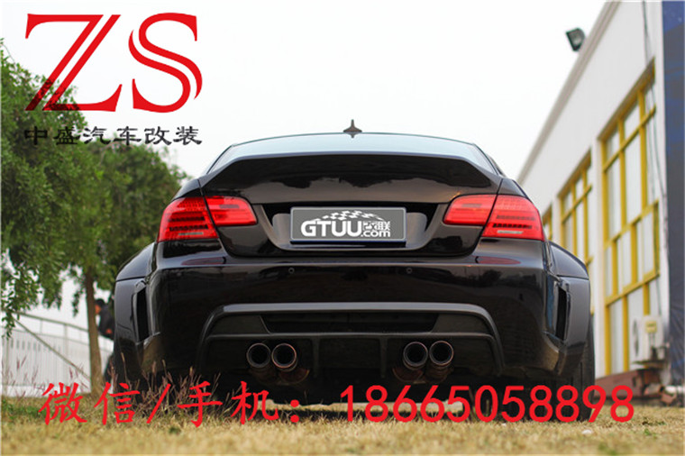 寶馬E92E93M3 改裝vorsteiner寬體包圍套件前后杠機蓋碳纖維尾翼原始圖片2