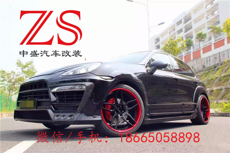 11 12 13年保時(shí)捷卡宴958改裝LUMMA寬體大包圍碳纖維機(jī)蓋前后杠排氣管原始圖片3