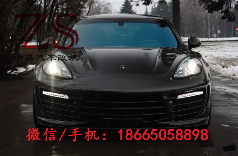 14-15保時捷 帕納梅拉PANAMERA 970 改裝TOP款大包圍碳纖維尾翼排氣管原始圖片3