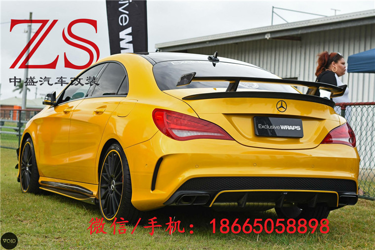 BENZ奔馳W117 CLA260 CLA45專用改裝REVOzport款碳纖維立式GT尾翼排氣管