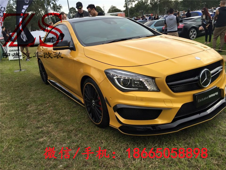 BENZ奔馳W117 CLA260 CLA45專用改裝REVOzport款碳纖維立式GT尾翼排氣管