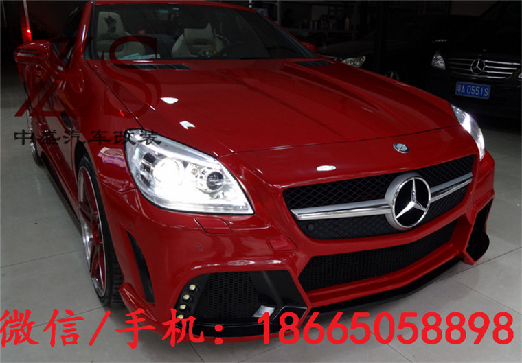 奔馳 R172SLK200300350 改裝WALD大包圍 改裝前杠后杠碳纖維尾翼