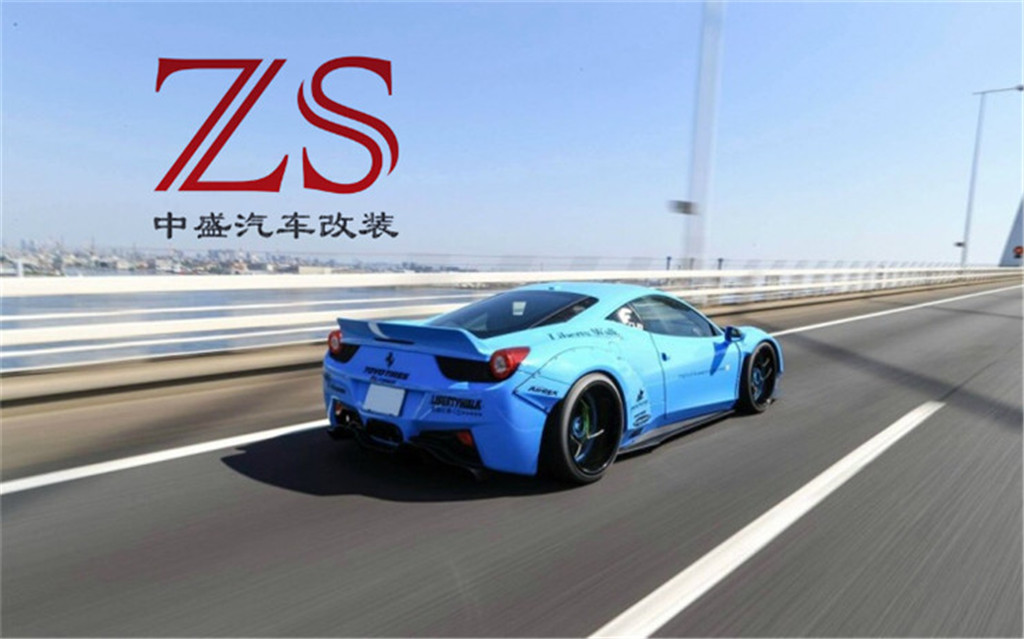 法拉利F458改装日本LB PERFORMANCE Works宽体碳纤包围尾翼排气管