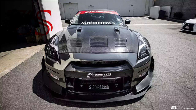 日產(chǎn)NISSAN GTR35 日本GReddy Rocket Bunny Wide-Body寬體大包圍前后杠排氣管