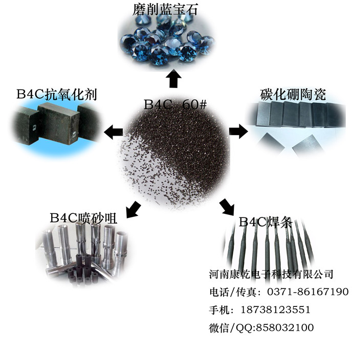 碳化硼60#研磨抛光材料河南康乾