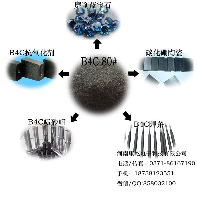 碳化硼60#研磨抛光材料河南康乾