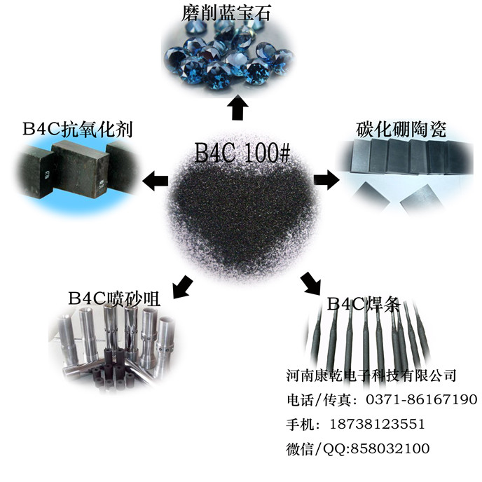 碳化硼60#研磨抛光材料河南康乾