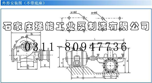 強能水泵 SH雙吸離心泵20SH-19雙吸中開泵 污水雜質(zhì)泵原始圖片2