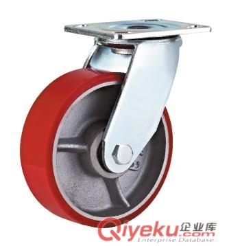 重型工業(yè)腳輪 鐵芯聚氨酯PU萬向腳輪 原始圖片3