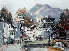 中国风景油画|出售工致的田园风景手绘油画