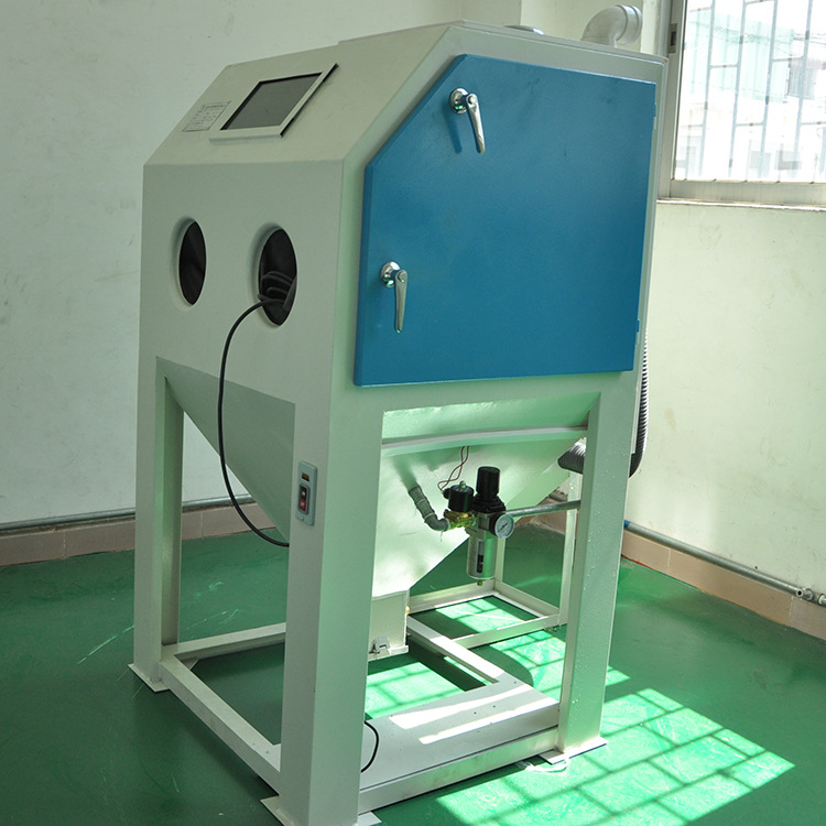 福州手動噴砂機KH-9080A 熱處理件去氧化皮用箱式手動噴砂機
