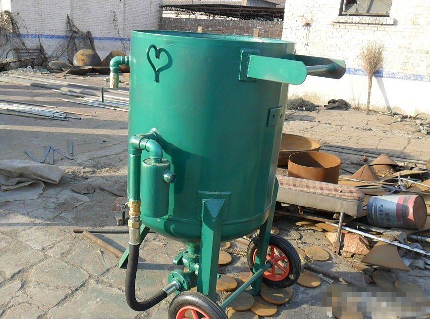 鹽城市集裝箱防腐用KH-800移動噴砂罐 除銹用移動噴砂罐原始圖片3