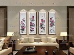 深圳新品易畫網四條屏客廳掛畫出售：四條屏咨詢