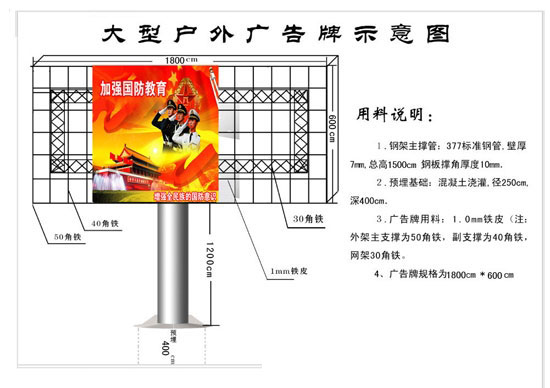 青岛广告牌施工方案/济南黄金商贸