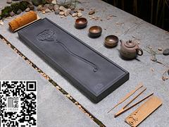 福建純手工烏金石茶盤|哪里有賣好用的甲骨文烏金石茶盤