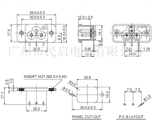 C6電源插座 IEC 60320米老鼠插座