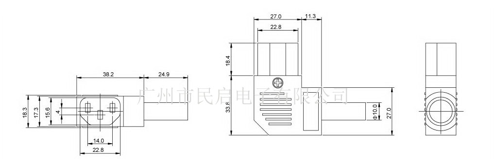 品字尾電源插頭 IEC品字尾電源插頭 AC品字電源插原始圖片2